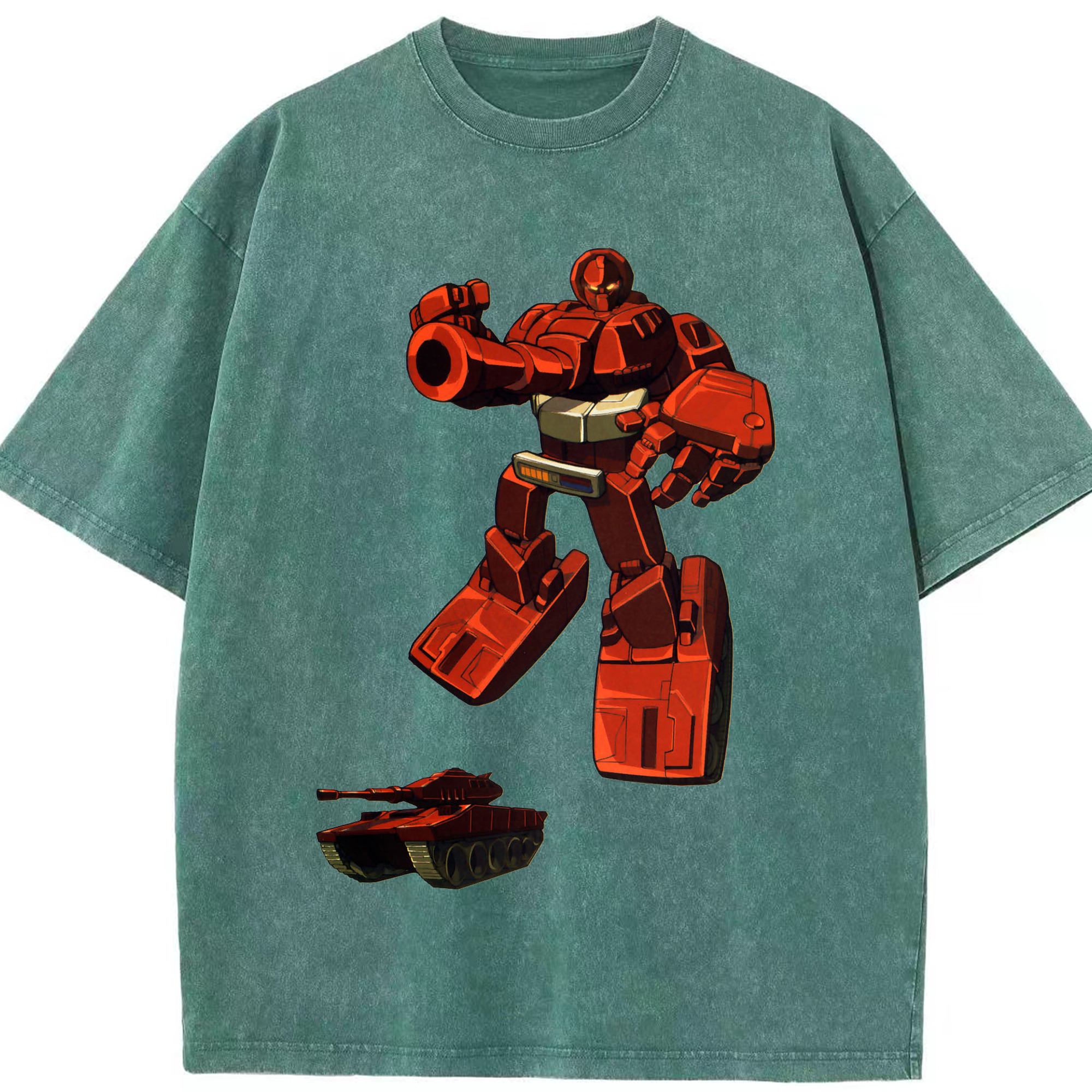 （画像用）  綿100% ヴィンテージ風 半袖Tシャツ（フロントプリント）